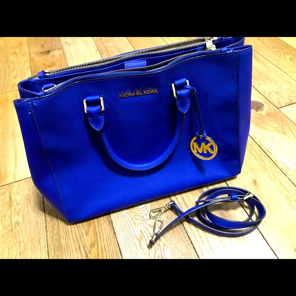 Michael Kors Jet Set Travel Dressy Tote (Sapphire)